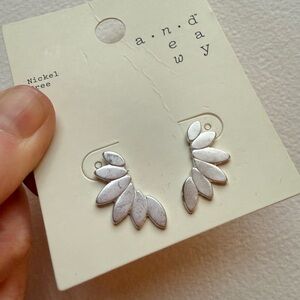 A New Day Silver Petal Earrings